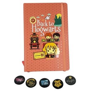 Insight Editions Harry Potter Lined Pocket Journal & 5 Assorted Pins